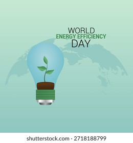 gráfico vetorial do Dia da Eficiência de Energia ideal para a celebração do Dia da Eficiência de Energia