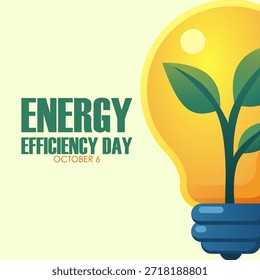 gráfico vetorial do Dia da Eficiência de Energia ideal para a celebração do Dia da Eficiência de Energia