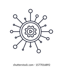 Vector graphic eps-10.
Gear icon for use in advertising and on web sites.