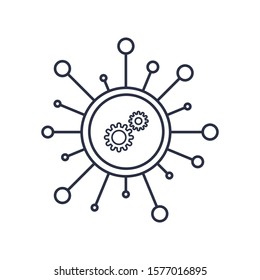 Vector graphic eps-10.
Gear icon for use in advertising and on web sites.