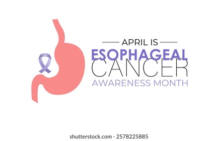 Vector graphic of Esophageal Cancer Awareness Calligraphy banner and Poster Design. Ribbon with periwinkle pattern in realistic detail. Vector illustration. Eps 10.