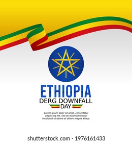 vector graphic of Ethiopia derg downfall day good for Ethiopia derg downfall day celebration. flat design. flyer design.flat illustration.