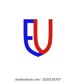 Vector graphic of EV Creative Letter Monogram Logo Design Icon Template White Background. This vector is perfect for company logos, wedding name designs, templates, banners, t-shirt designs, business,