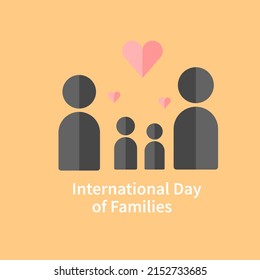 vector graphic of family day good for national family day celebration. flat design. flyer design.flat illustration.