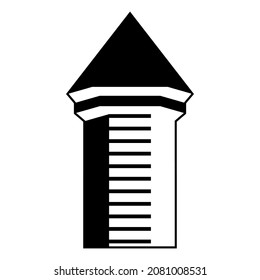 Vector graphic of the famous Wasserturm of Lucerne.