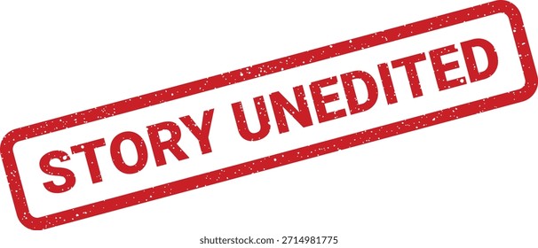 Gráfico de Vector con un sello rojo afligido con texto "HISTORIA SIN EDITAR", ideal para enfatizar contenido crudo, narrativas originales o Cuentas genuinas.
