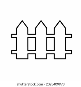 Vector Graphic of Fence - Line Style - simple illustration. Editable stroke. Design template vector.outline style design.Vector graphic illustration