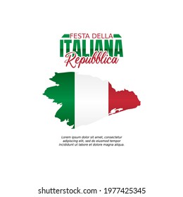 vector graphic of festa della italiana repubblica good for festa della italiana repubblica celebration. flat design. flyer design.flat illustration. Translation: feast of the italian republic.