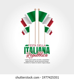 vector graphic of festa della italiana repubblica good for festa della italiana repubblica celebration. flat design. flyer design.flat illustration. Translation: feast of the italian republic.