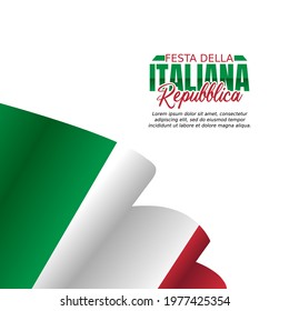 vector graphic of festa della italiana repubblica good for festa della italiana repubblica celebration. flat design. flyer design.flat illustration. Translation: feast of the italian republic.