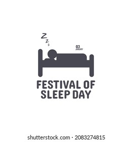 vector graphic of festival of sleep day good for festival of sleep day celebration. flat design. flyer design.flat illustration.