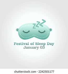 vector graphic of festival of sleep day good for festival of sleep day celebration. flat design. flyer design.flat illustration.