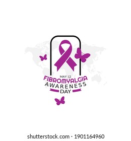 vector graphic of fibromyalgia awareness day good for fibromyalgia awareness day celebration. flat design. flyer design.flat illustration.