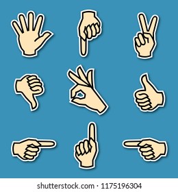 Vector graphic finger sign cutout.