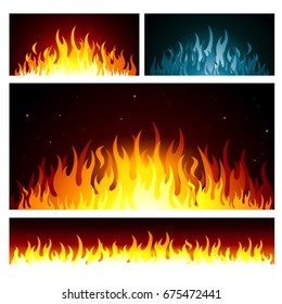 Vector graphic flames background