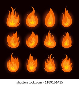 Vector Graphic Flames Illustration Isolated On Stock Vector (Royalty ...