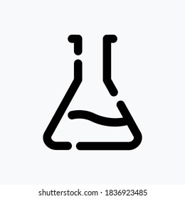 Vector Graphic of Flask Icon. Medical Icon. with Dotted Line Style. Perfect for Website Mobile app Presentation and any other projects.