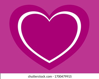 Vector graphic flat design pink Purple big Heart love Valentine’s Day pattern pastels color cool background textures 