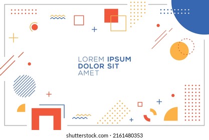 Vector graphic of flat geometric background design template