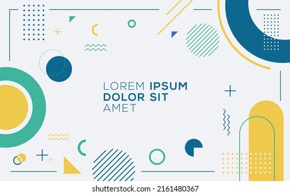 Vector graphic of flat geometric background design template