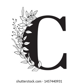 Vector Graphic Floral Alphabet Letter C Stock Vector (Royalty Free ...