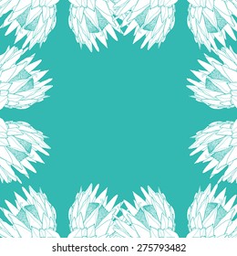 Vector graphic floral frame