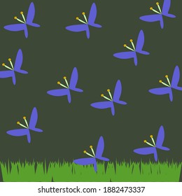 Fondo y cubierta de patrones repetidos florales vectoriales gráficos. Perfecto para tu volante, banner, afiche, plantilla, portada de libros, revista, catálogo, etc.