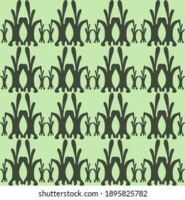 Vector graphic of floral repeated patterns background and cover. Perfect for your flyer, banner, poster, template, book cover, magazine, catalog, etc. Light green color cover. Green repeated patterns.