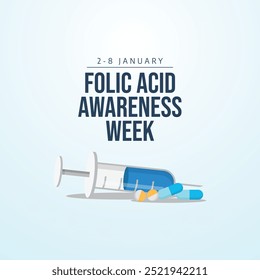 gráfico vetorial da Semana de Conscientização sobre Ácido Fólico ideal para a celebração da Semana de Conscientização sobre Ácido Fólico.