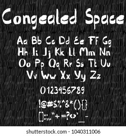 Vector Graphic Font for your design. Hand drawn lettering alphabet.