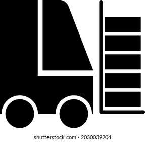 Vector Graphic Of Forklift With Isolated White Background, Perfect To Use For Blog, Website, Icon, Stamp, Digital Printing, etc