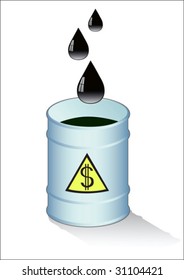 vector graphic format eps. Larger barrel and oil droplets. Easily edited.