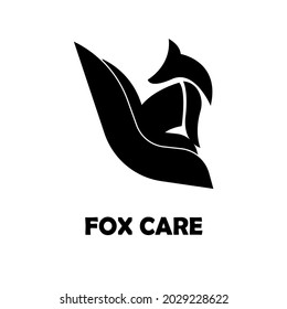 vector graphic fox design icon logo for animal, wildlife 