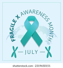 vector graphic of Fragile X Awareness Month good for Fragile X Awareness Month celebration. flat design. flyer design.flat illustration.