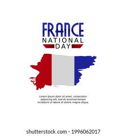 vector graphic of France national day good for France national day celebration. flat design. flyer design.flat illustration.