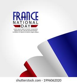 vector graphic of France national day good for France national day celebration. flat design. flyer design.flat illustration.