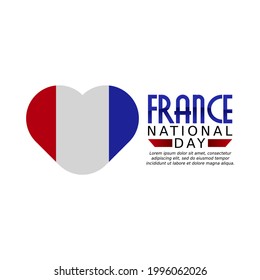 vector graphic of France national day good for France national day celebration. flat design. flyer design.flat illustration.