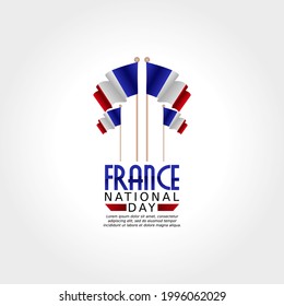 vector graphic of France national day good for France national day celebration. flat design. flyer design.flat illustration.