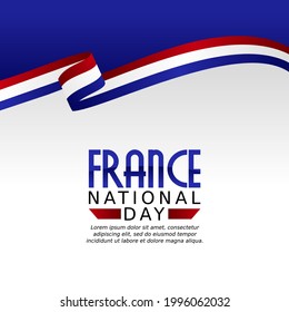 vector graphic of France national day good for France national day celebration. flat design. flyer design.flat illustration.