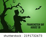 vector graphic of frankenstein day good for frankenstein day celebration. flat design. flyer design.flat illustration.