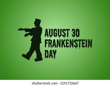 vector graphic of frankenstein day good for frankenstein day celebration. flat design. flyer design.flat illustration.