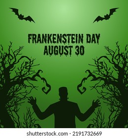 gráfico vectorial del día frankenstein bueno para la celebración del día frankenstein. diseño plano. diseño de volante.ilustración plana.