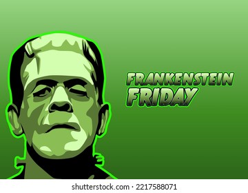 gráfico vectorial del viernes frankenstein bueno para la celebración del viernes frankenstein. diseño plano. diseño de volante.ilustración plana.