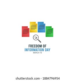 vector graphic of freedom of information day good for freedom of information day celebration. flat design. flyer design.flat illustration.	