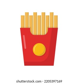 Vector graphic of french fries. Fried potato illustration with flat design style. Suitable for content design assets