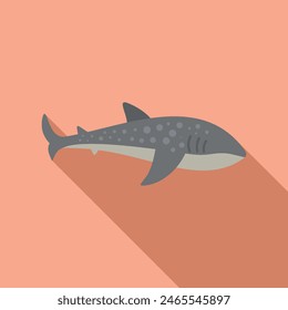Vector graphic of a friendly whale shark, ideal for children's educational content