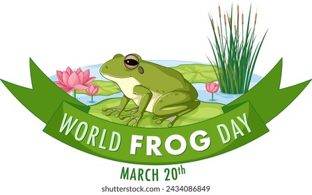 Vector graphic of a frog for World Frog Day