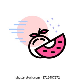 Vector Graphic of Fruit, Lemon, Avocado, Orange suitable for use or serve as icons, mobile applications, logos, brands and related matters
