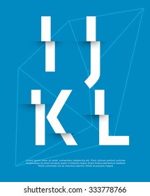 Vector graphic futuristic glitch font