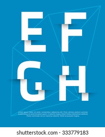 Vector graphic futuristic glitch font